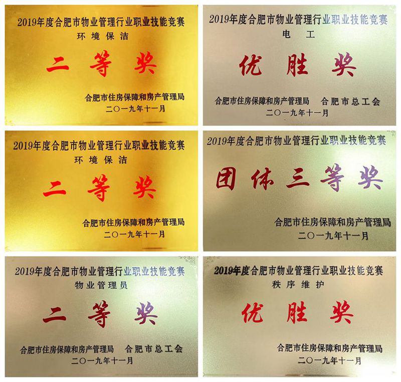 2019年度合肥市物業(yè)管理行業(yè)職業(yè)技能競賽獲獎.jpg